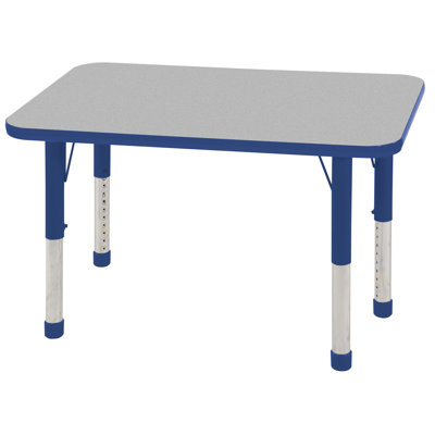 ECR4kids 24x36 Rectangular Adjustable  Activity Table in Gray