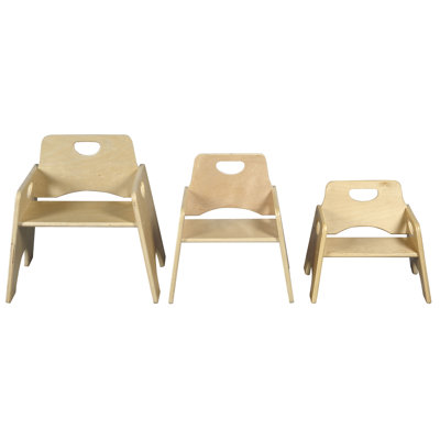 ECR4kids 8" Hardwood Classroom Toddler Chair