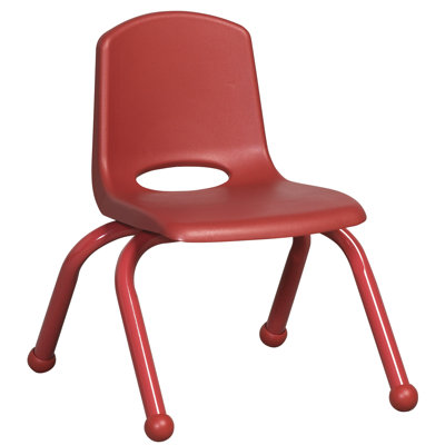 ECR4kids 10" Plastic Stack Chair with Matching Painted Legs