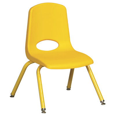 ECR4kids 12" Plastic School Stack Classroom Chair with Matching Legs (Set of 6)