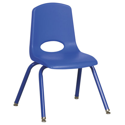 ECR4kids 12" Plastic Stack Chair with Matching Painted Legs