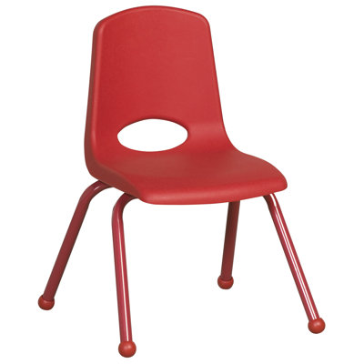 ECR4kids 12" Plastic Stack Chair with Matching Painted Legs
