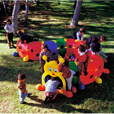 ECR4kids "Gus" Four Section Climb-n-Crawl Caterpillar Tunnel Playground
