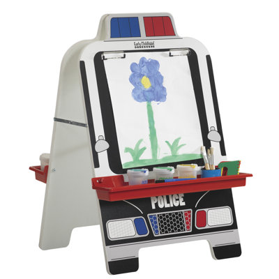ECR4kids Police Car Easel with Paint Crate