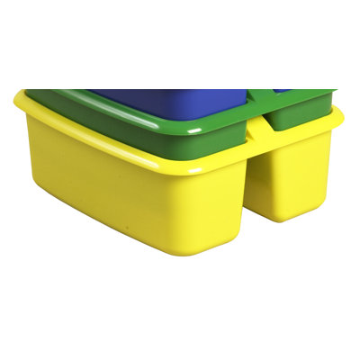 ECR4kids Two Compartment Large Plastic Art Caddy