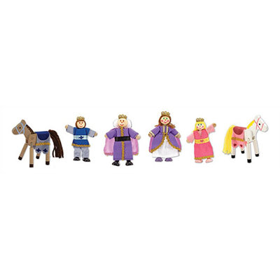 Melissa and Doug Royal Family Wooden Doll Set