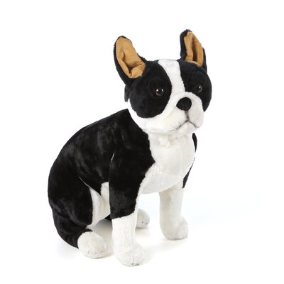 realistic boston terrier stuffed animal