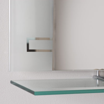 Decor Wonderland Frameless Aydin Wall Mirror and Shelf