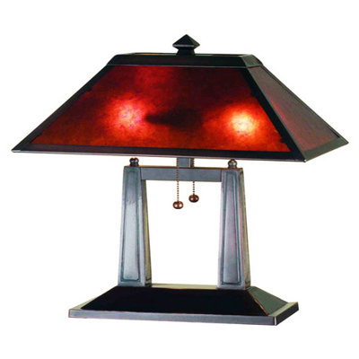 Van Erp Amber Mica Oblong Table Lamp