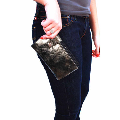 Latico Leathers Art Kaci Large Double Zip Wallet