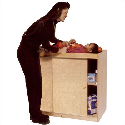 Steffy Wood Products Complete Changing Table with Plywood Doors