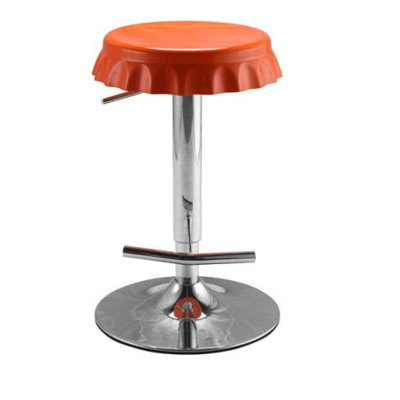 International Design USA Soda Cap Adjustable Metal Bar Stool