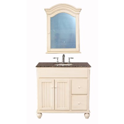Bathroom Vanity  on Vanity Set In White Single Sink Bathroom Vanity With Granite Top