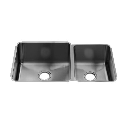 Julien Classic 11" x 17.25" Undermount 16 Gauge Stainless Steel Double Bowl Kitchen Sink