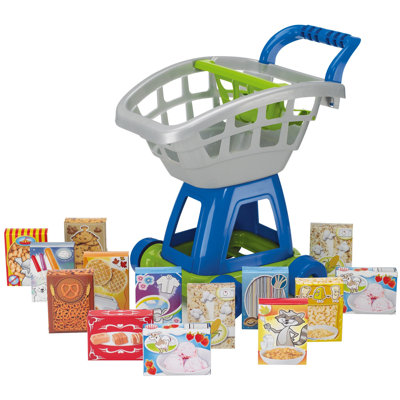 15 Piece Deluxe Shopping Cart with Play Food