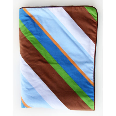 Caden Lane Boutique Diagonal Stripe Piped Blanket