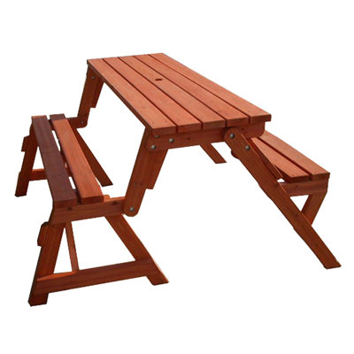 Atlantic Outdoor Convertible Wood Picnic Table and Garden Bench