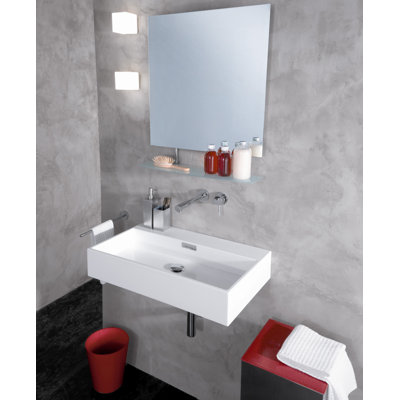 WS Bath Collections Linea 19.7" x 16.5" Quarelo Vessel Sink in White