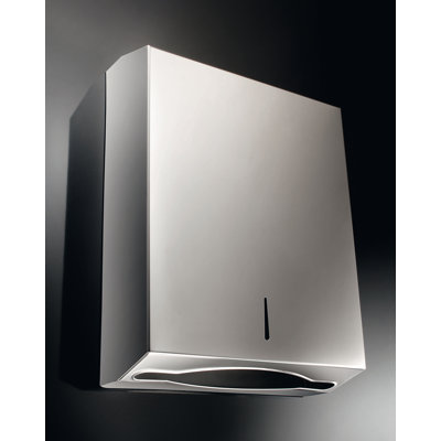 WS Bath Collections Otel 3.9" x 11" Wal Mount Paper Towel Dispenser in Stainless Steel