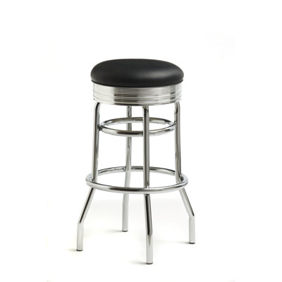 Classic Retro Dinettes Retro 3 Piece Pub Set in Bright Chrome