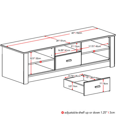 dCOR design Bromley 60" TV Stand