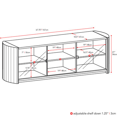 dCOR design Milan 68" TV Stand