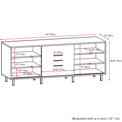 dCOR design Sedona 60" TV Stand