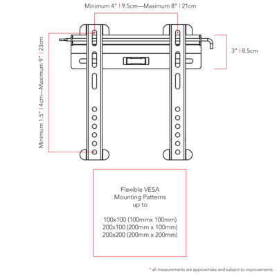dCOR design Fixed Low Profile Wall Mount for 18" - 32" TV