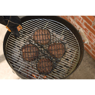 Charcoal Companion Non-Stick Hamburger Grilling Basket
