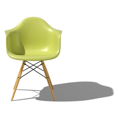 Herman Miller &reg; Eames DAW - Molded Plastic Armchair with Dowel-Leg Base