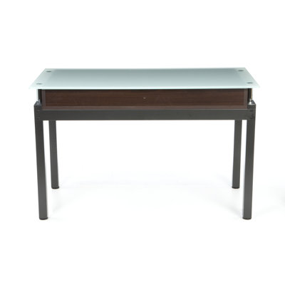 New Spec Inc Writing Desk with Glass Top
