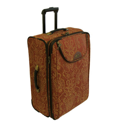 American Flyer Paisley Gold 4 Piece Luggage Set