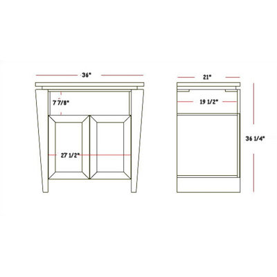 Furnitech Modern 36" TV Stand