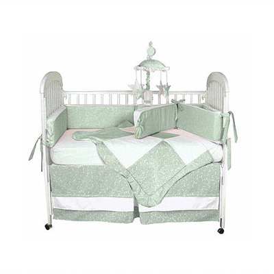 Hoohobbers Crib Bedding Collection in Green Swirl