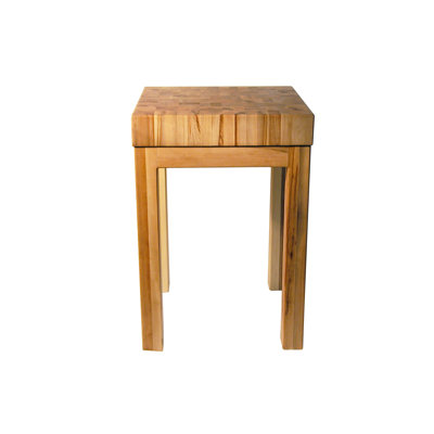 Bradley Brand Furniture Saddle Creek Prep Table with Butcher Block Top