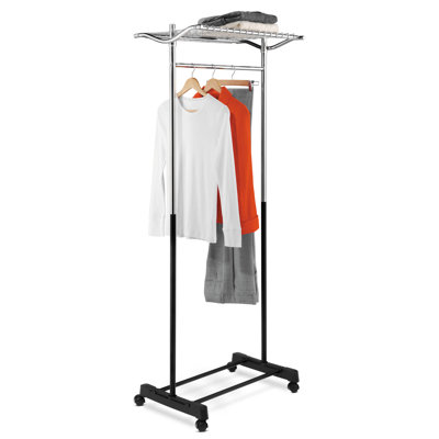 Garment Rack in Black and Chrome
