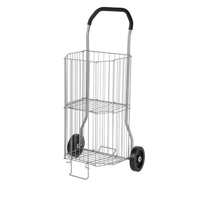 Honey Can Do Two Tier All Purpose Two Wheel Cart in Silver