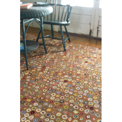 Dash and Albert Rugs Hooked Cats Paw Brown Micro Rug
