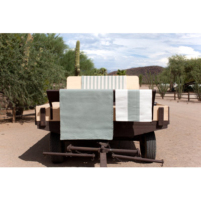 Dash and Albert Rugs Trimaran Light Blue/Ivory Striped Rug