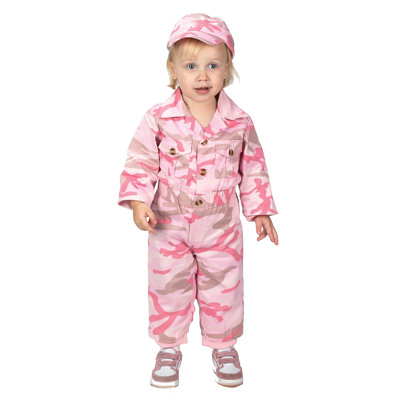 Jr. Camouflage Suit with Cap for 18 Months Costume in Pink