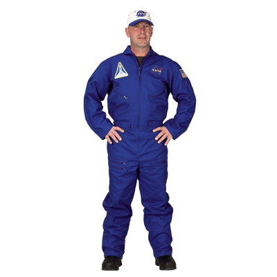 Adult Flight Suit with Embroidered Cap Costume