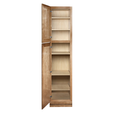 Coastal Collection Vintage Series 84" x 24" x 18" Maple Tall Linen Cabinet in Burgundy Finish