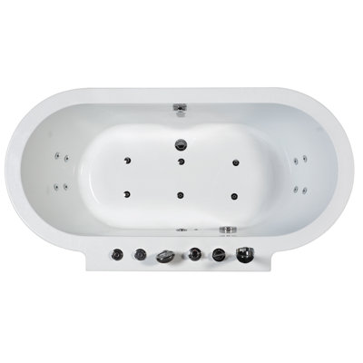 Ariel Bath 71" x 37.4" x 27.5" Free Standing Whirlpool Bath Tub