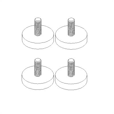 Peerless Optional Feet for Plasma Rolling Cart