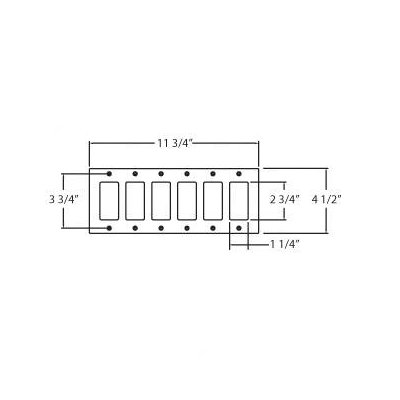 Eurofase 6 Gang Screws Wall Plate