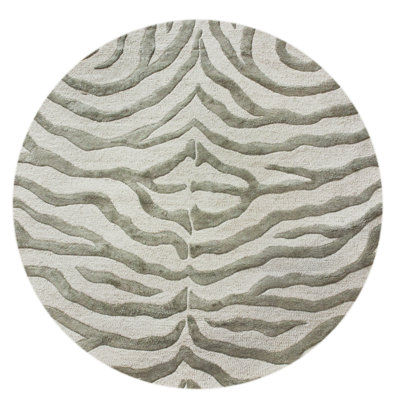 nuLOOM Earth Safari Zebra Grey Rug