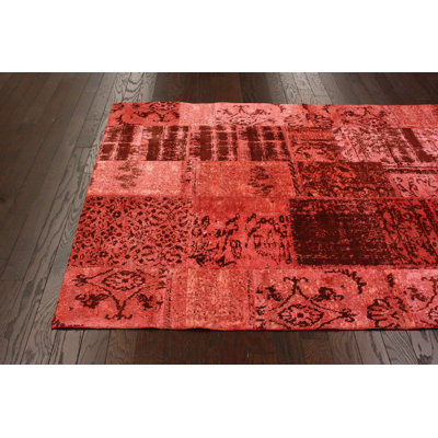 nuLOOM Overdye Tuscon Patchwork Crimson Rug