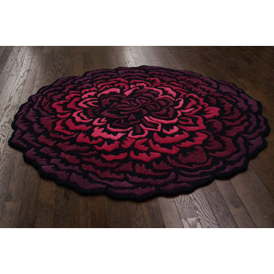 nuLOOM Modella Purple Multi Blooming Mum Rug