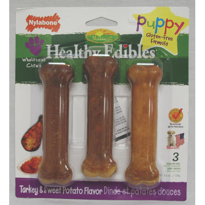 Nylabone Healthy Edibles Puppy Turkey Bone Dog Treat