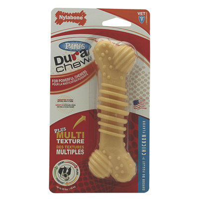 Nylabone Dura Chew Plus Bone Dog Toy - Chicken Flavor
